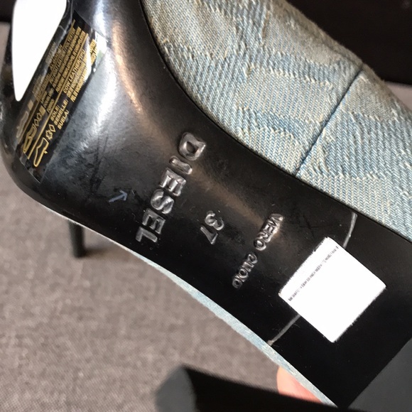 Diesel denim & black heel shoes size EUR 37 - Picture 5 of 6